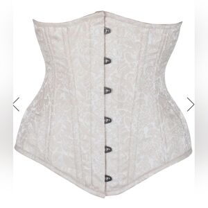 Cream Brocade Waist Training Underbust Corset